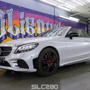 Slc280 Folienprinz Mercedesccoupe Weißglanz 7