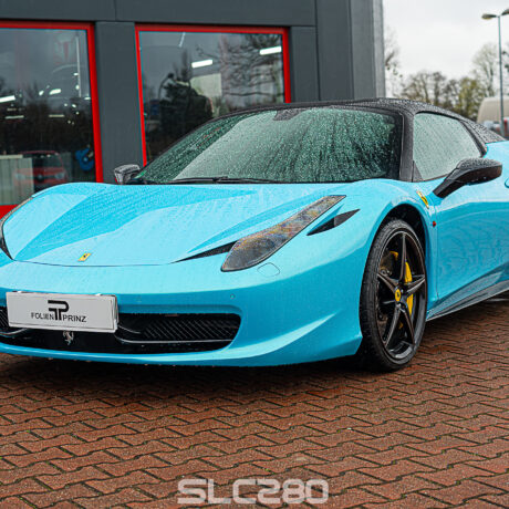 Slc280 Folienprinz Ferrari458 Babyblau 12