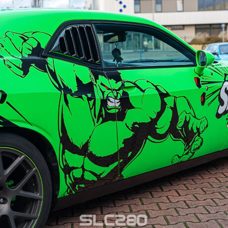 Slc280 FolienPrinz FutureWrap DodgeChallenger Hulk Smash 01