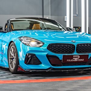 Fahrzeugfolierung Berlin Folienprinz Bmw Z4 Futurewrap Gloss Coral Sky Blue Metallic 10